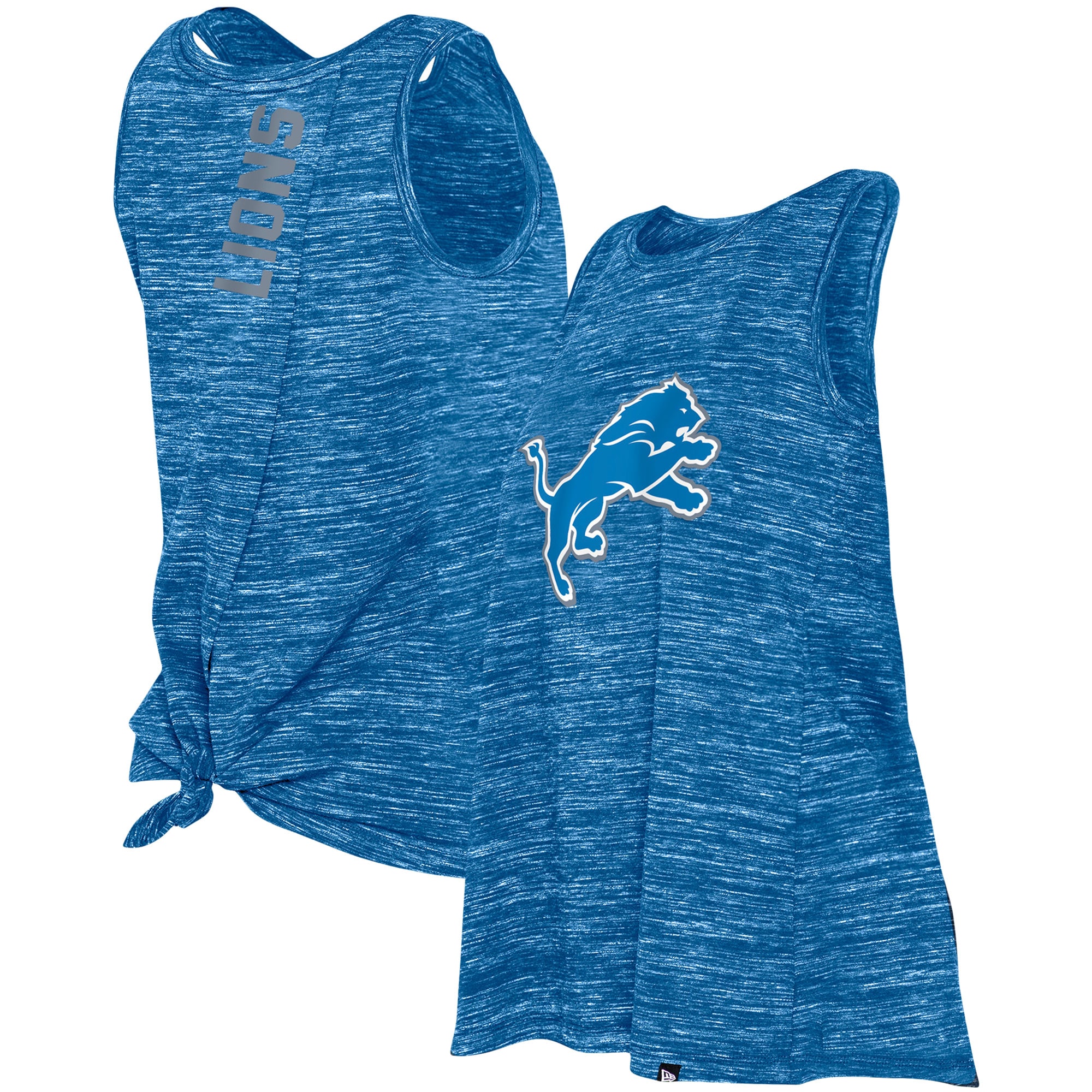 Buy Detroit Lions New Era Women's Reverse Space-Dye Back-Knot Tank Top -  Blue F4410130 Online